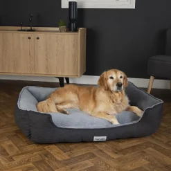 SCRUFFS Couchage orthopédique pour chien coloris gris Harvard - Taille XXL 110 x 82 x 22 cm