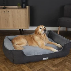 SCRUFFS Couchage orthopédique pour chien coloris gris Harvard - Taille XXL 110 x 82 x 22 cm
