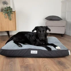 SCRUFFS Couchage orthopédique pour chien coloris gris Harvard - Taille XXL 140 x 100 x 20 cm