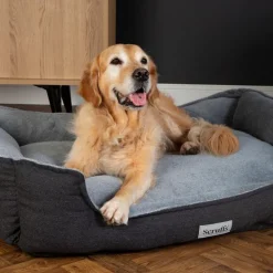SCRUFFS Couchage orthopédique pour chien coloris gris Harvard - Taille XL 90 x 70 x 20 cm