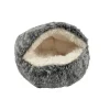BOBBY Couchage pour chat coloris noir Bulle Poilu Bicolor - Taille S