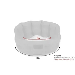 SCRUFFS Couchage pour chat ou petit chien coloris gris lit rond Seattle - Ø 45 cm