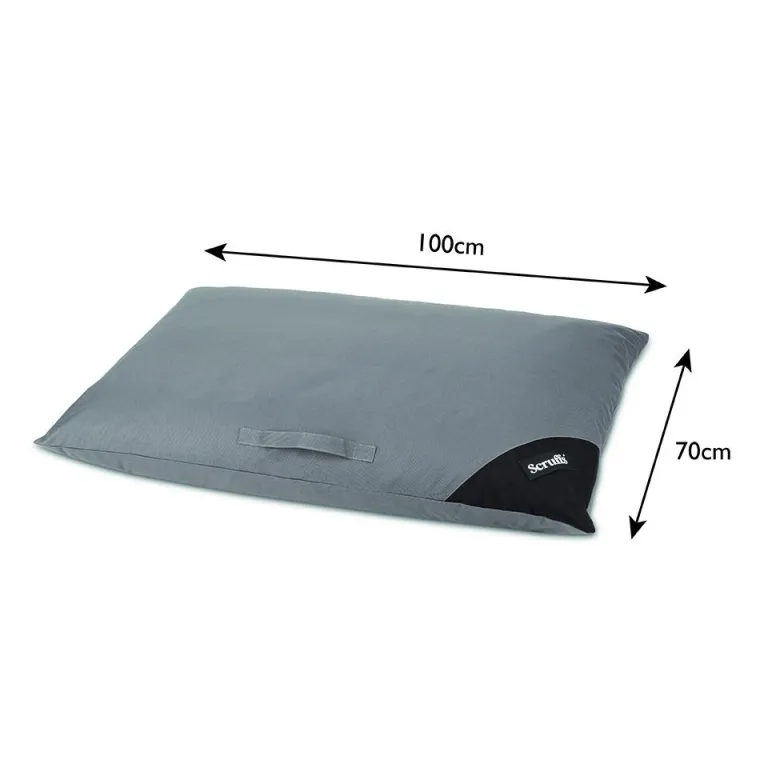 SCRUFFS Couchage pour chien coloris gris coussin imperméable Expédition - Taille L 100 x 70 cm