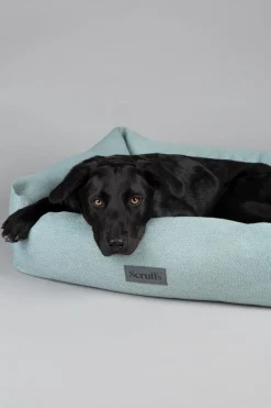 SCRUFFS Couchage pour chien coloris vert corbeille Ellen - Taille XL 90 x 70 x 18 cm