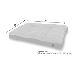 SCRUFFS Couchage pour chien coloris orange coussin Ellen - Taille L 100 x 70 x 10 cm