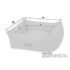 SCRUFFS Couchage pour chien coloris vert corbeille Ellen - Taille M 60 x 50 x 16 cm