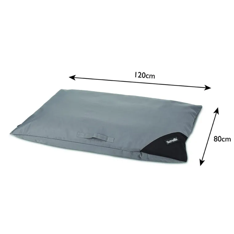 SCRUFFS Couchage pour chien coloris gris coussin imperméable Expédition - Taille XL 120 x 80 cm