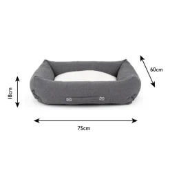 SCRUFFS Couchage pour chien coloris vert corbeille Eco Eden - Taille L 75 x 60 cm
