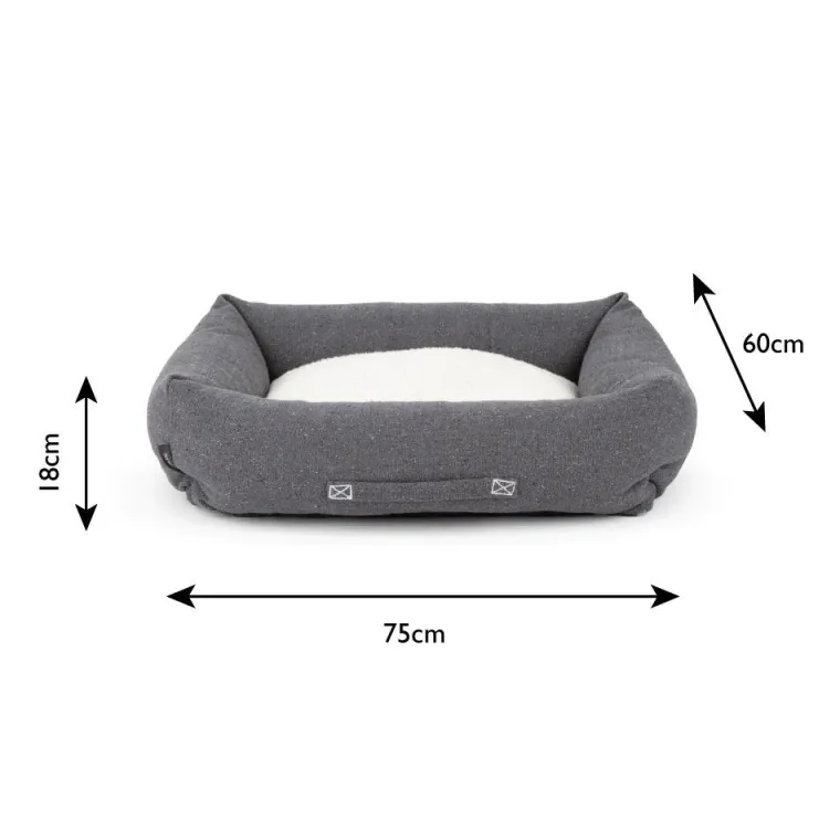 SCRUFFS Couchage pour chien coloris vert corbeille Eco Eden - Taille L 75 x 60 cm