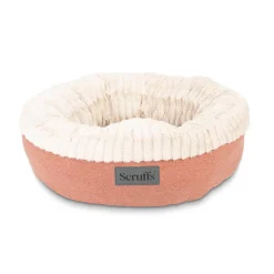 SCRUFFS Couchage pour chien ou chat coloris orange corbeille ronde Ellen - Taille M Ø 55 cm