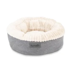 SCRUFFS Couchage pour chien ou chat coloris gris corbeille ronde Ellen - Taille M Ø 55 cm