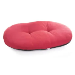 MARTIN SELLIER Coussin ovale en ouatine rouge 102x67 cm
