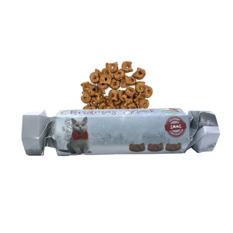 BUBIMEX Cracker de Noël pour chat au poulet/thon et saumon - 100 g