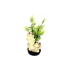 LABEO Céramique avec plante artificielle bambou 22 cm