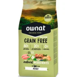 OWNAT Croquette pour chat adulte Grain Free Prime au poulet et dinde - 3 kg