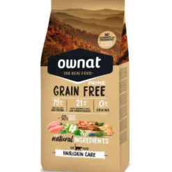 OWNAT Croquette pour chat adulte Grain Free Prime Hair & Skin à la volaille - 1 kg