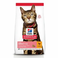 HILL'S Croquette pour chat adulte light au poulet - 1,5 kg