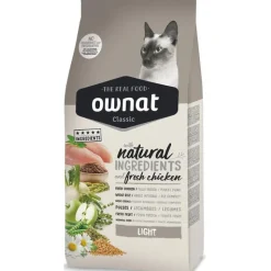 OWNAT Croquette pour chat adulte Classic Light Cat - 1,5 kg
