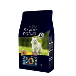 SA VRAIE NATURE Croquette pour chat adulte stérilisé au lapin et au poulet - 2 kg