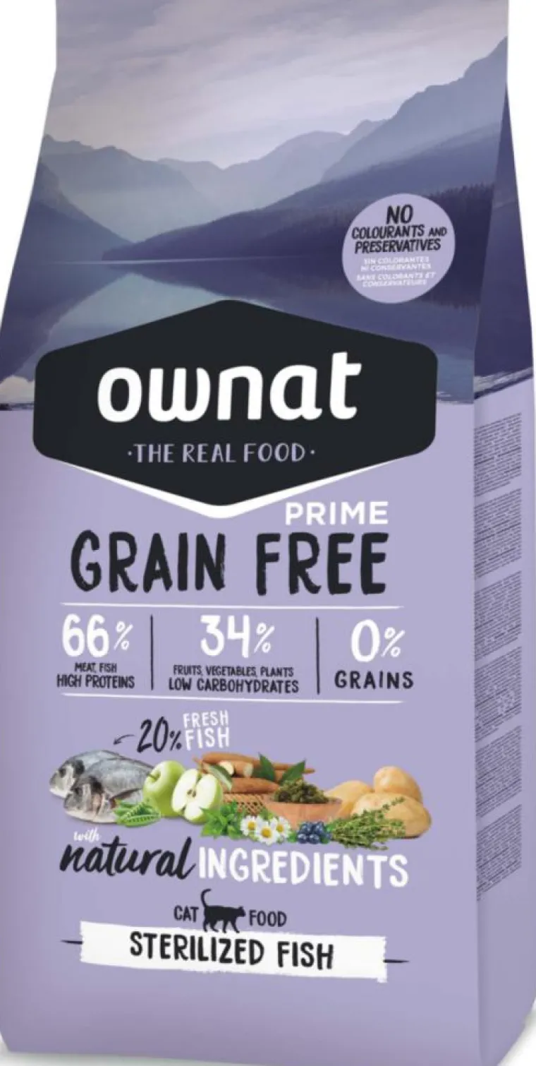 OWNAT Croquette pour chat adulte stérilisé Grain Free au poisson - 3 kg