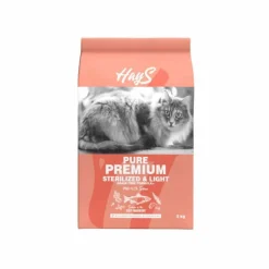 HAYS Croquette pour chat adulte stérilisé au saumon light Pure Premium - 2 kg