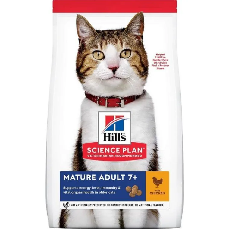 HILL'S Croquette pour chat mature au poulet - 1,5 kg
