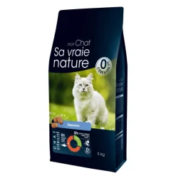 SA VRAIE NATURE Croquette pour chat stérilisé au saumon - 5 kg