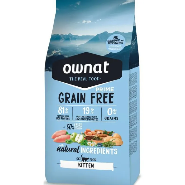 OWNAT Croquette pour chaton Grain Free Prime - 3 kg