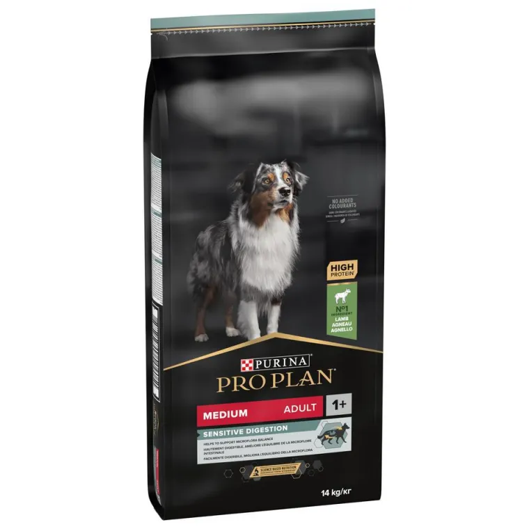 PRO PLAN Croquette pour chien adulte digestion difficile à l'agneau - 14 kg