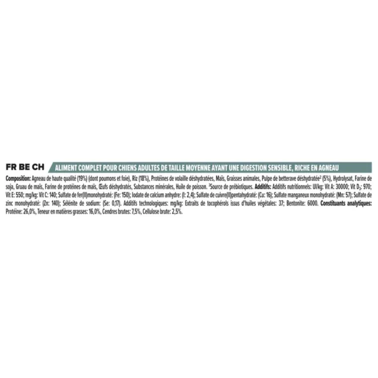 PRO PLAN Croquette pour chien adulte digestion difficile à l'agneau - 14 kg