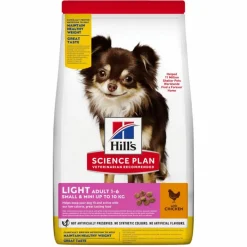 HILL'S Croquette pour chien adulte de petite taille light au poulet - 1,5 kg