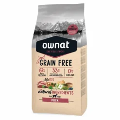OWNAT Croquette pour chien adulte Just Grain Free sans céréale au canard - 3 kg