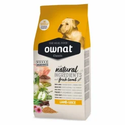 OWNAT Croquette pour chien adulte lamb & rice - 20 kg