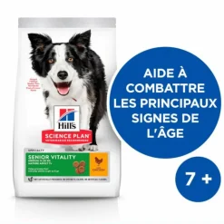 HILL'S Croquette pour chien mature de taille moyenne au poulet - 12 kg