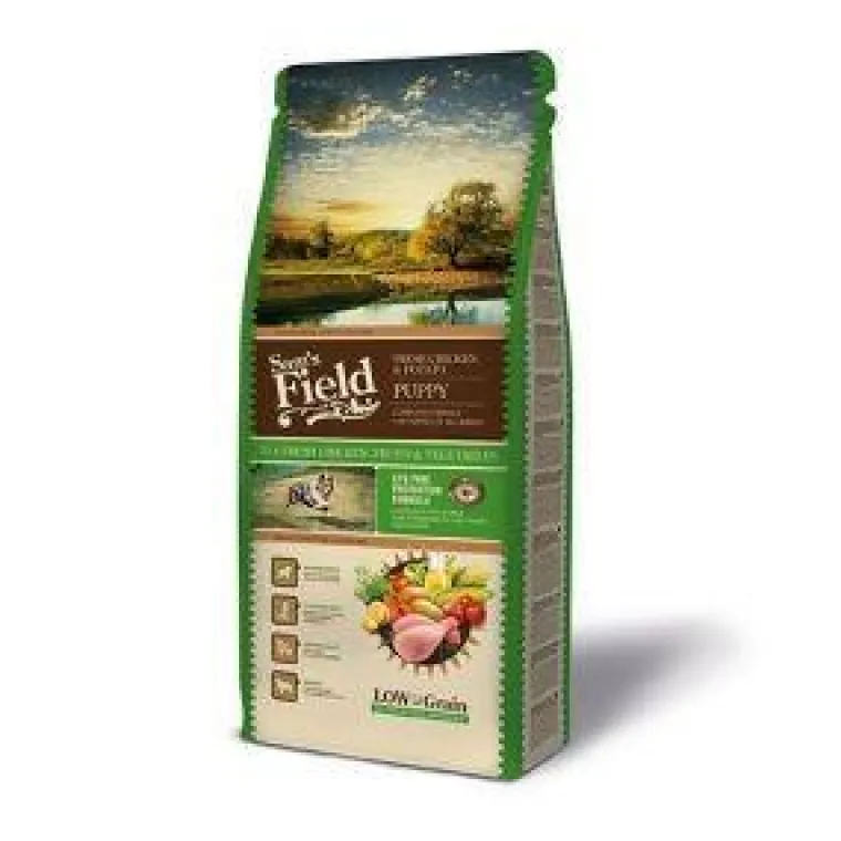 SAM'S FIELD Croquette pour chiot au poulet avec des pommes de terre - 2,5 kg