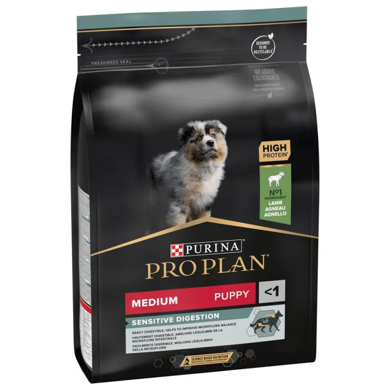 PRO PLAN Croquette pour chiot de taille moyenne avec digestion sensible à agneau - 3 kg