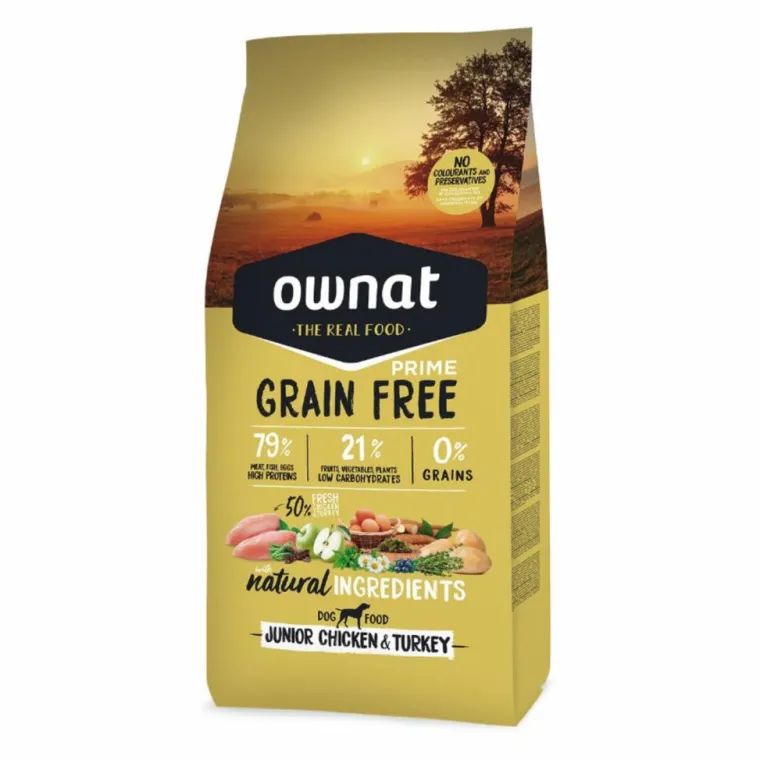 OWNAT Croquette pour chiot Grain Free Prime poulet et dinde - 3 kg