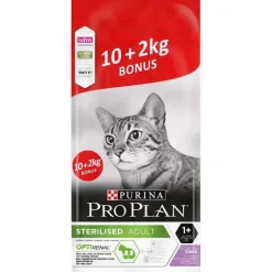 PRO PLAN Croquettes pour chat stérilisé + 1 an dinde Purina ProPlan - 10 kg + 2 kg offerts