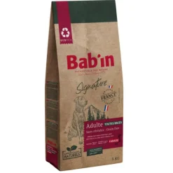 BAB'IN Croquettes pour chien adulte au canard sans céréales Signature - 3 kg