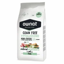 OWNAT Croquettes pour chien au porc sans céréales Hypoallergenic - 12 kg