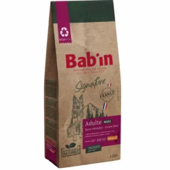 BAB'IN Croquettes pour chien maxi adulte au poulet sans céréales Signature - 12 kg