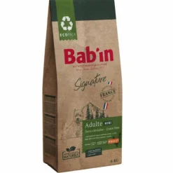 BAB'IN Croquettes pour chien mini adulte au poulet sans céréales Signature - 6 kg