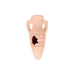 ZOLUX Décor d’aquarium amphore sablée beige en céramique 11,5x2,3x10,3 cm