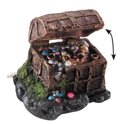 EUROPET Décor d’aquarium coffre trésor marron Aqua Della - 17,5 x 12,5 x 11 cm