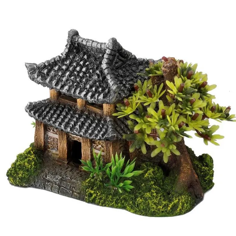 EUROPET Décor d’aquarium en polyrésine maison d’Asie