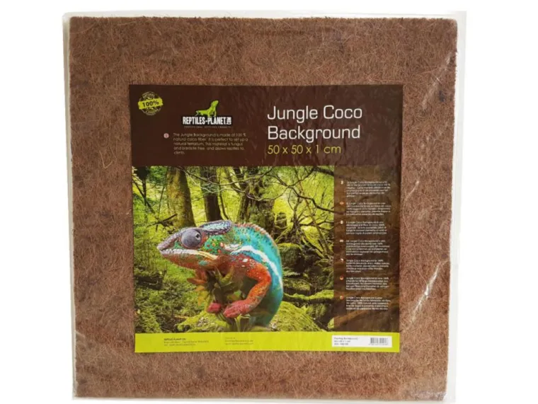 REPTILE PLANET Décor de fond pour terrarium fibre de coco coloris marron Jungle Coco Background - 50 x 50 x 10 cm