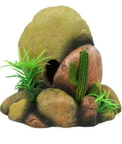 REPTILE PLANET Décor pour terrarium en résine coloris vert Monts Pirin Rock - 21,5 x 12,5 x 19 cm