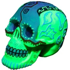 BLUE CORAL Décoration aquarium style Dia De los Muertos - AQUA DELLA - 11.8x7.7x9.2cm