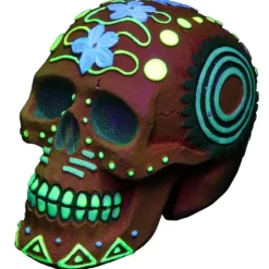BLUE CORAL Décoration aquarium thème Dia De los Muertos AQUA DELLA - 11.8x7.8x9cm