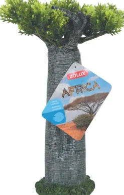 ZOLUX Décoration pour aquarium en résine coloris gris Africa Baobab - Taille M